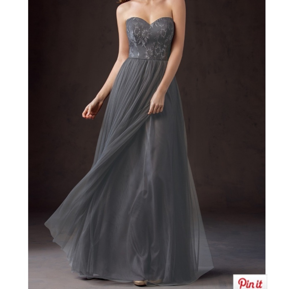 Jasmine Bridesmaids Prom Formal Grey Dress NWT
